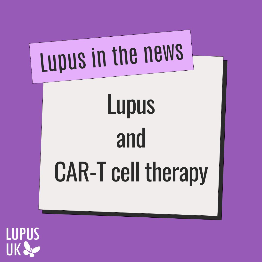 What is CAR-T cell therapy and what does it mean for people with lupus?
You may have seen news articles about a new treatment called CAR-T. It's still in the research phase, with more trials starting soon. You can find out more in our FAQs post: lupusuk.org.uk/2024/11/08/car…