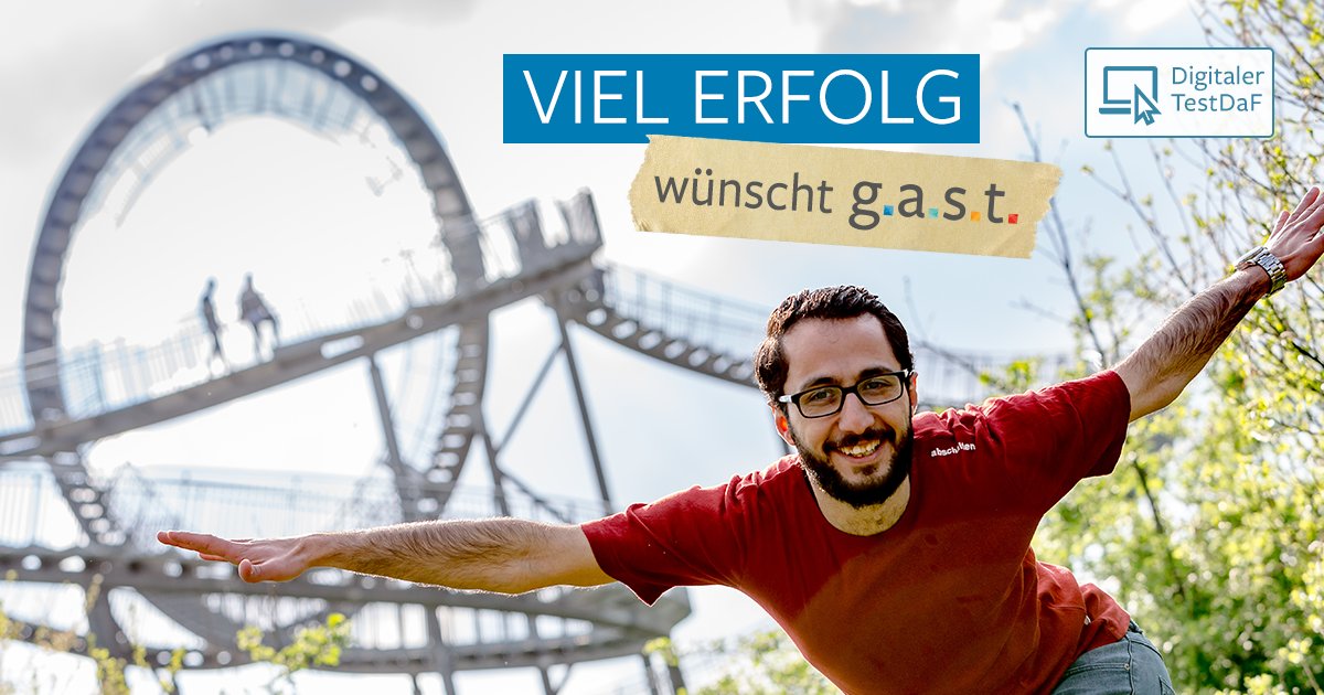 TestDaFInstitut's tweet photo. Wir wünschen allen Teilnehmenden viel Erfolg beim digitalen TestDaF morgen! 😊
Bitte bringt Euer Ausweisdokument, Eure Prüfungskennung sowie Eure Teilnehmendennummer mit. 
Alle Infos findet Ihr im Portal: https://t.co/di68eJTPci https://t.co/d8d2DAeJtG