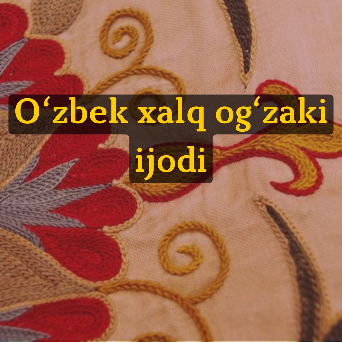 ZabarjadMedia's tweet photo. Oʻzbek xalq ogʻzaki ijodi

Tez kunda… 

Zabarjad Media | Eng yaxshisini ilinamiz! https://t.co/K94oYOw6lN