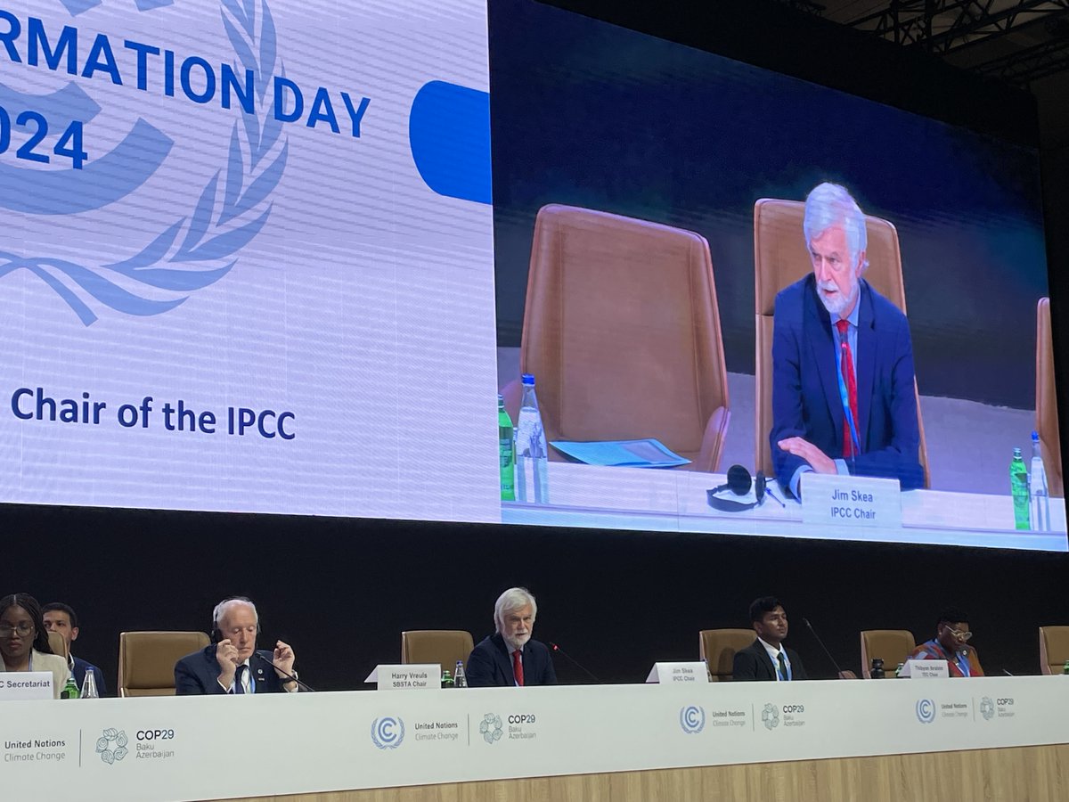 “As the impacts of climate change become increasingly visible, Earth observation plays a foundational role in advancing climate science, which is at the core of #IPCC assessments“ <a href="/JimSkeaIPCC/">Jim Skea</a> at Earth Information Day @COP29_Az
More ➡️ bit.ly/cop29EID
#COP29