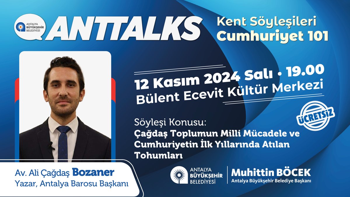 abbAntTalks's tweet photo. AntTalks Kent Söyleşileri başlıyor! 🌟
Birbirinden değerli konuklarla ilham verici sohbetler için bizimle olun! 💬✨
#AntTalks #KentSöyleşileri #İlhamVericiSohbetler https://t.co/HIpKPs0Xdm