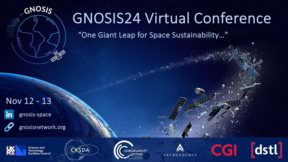 ✨ We’re pleased to support <a href="/gnosis_space/">GNOSIS</a>’s Virtual Conference on November 12th - 13th!

This #SpaceSustainability event will see industry leaders discuss key topics and solutions. 🌍

Register now for FREE:
gnosisnetwork.org/gnosis-confere…

#Space #SpaceEvent