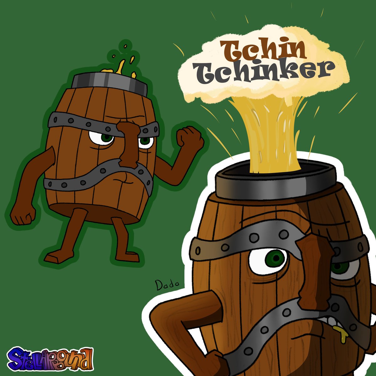 DadaCrafter's tweet photo. 🍺 Et voici Monsieur Tchinker le boss de la bande ! Obélix est tombé dans  lui quand il était tout petit. 🗿 https://t.co/2uHmq3DkWA