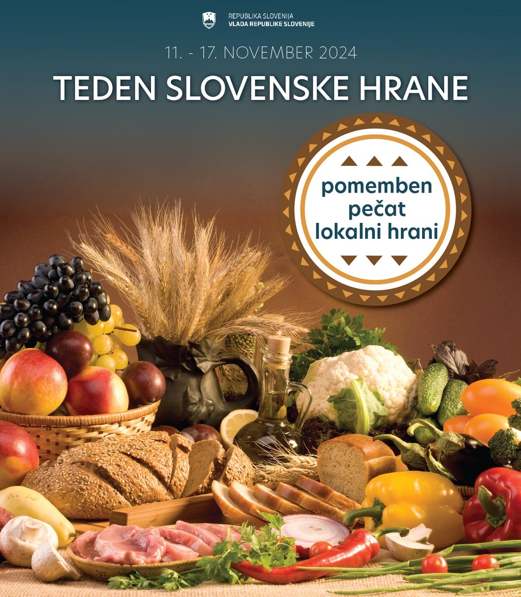 🍎🥕🥚 V tednu slovenske hrane, ki ga prvič obeležujemo, želimo opozoriti na pomen domače pridelave in predelave hrane.

Spomniti želimo tudi, kako pomembno je tudi:
✅ ohranjanje čistega, zdravega okolja,
✅ ohranjanje podeželja,
✅ varovanje kmetijskih zemljišč,
✅ seznanjanje