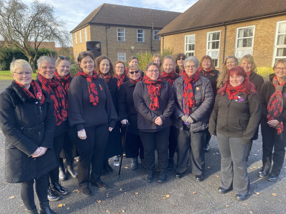 It was an honour to be able to perform at RAF waddingtons Armistice service today. We would like to thank the 4 ladies from Cranwell Military Wives Choir who joined us for this service.

#singsharesupport #militarywiveschoir #ArmisticeDay #wewillrememberthem #StrongerTogether