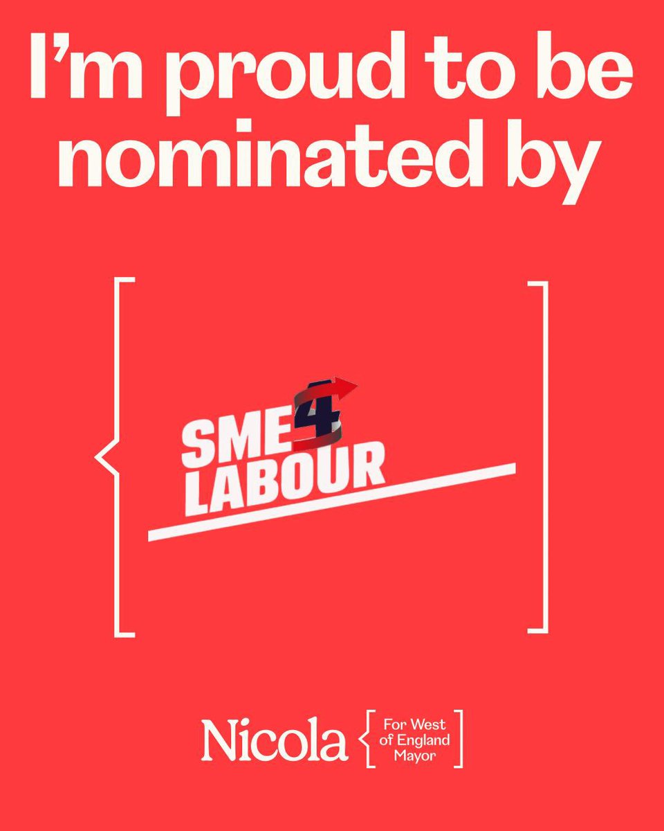 Thrilled to be endorsed by <a href="/SME4LABOUR/">SME4Labour</a> championing the 100,000+ small businesses powering the West of England! Together, we’ll continue to strengthen our business ecosystem, creating jobs, boosting innovation, and supporting local entrepreneurs. #SME #Labour #WestofEngland 🌹