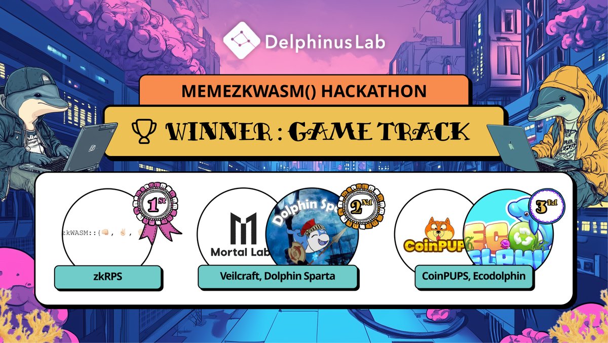 Now, it's time to announce our Game Track Winners of the MEME.ZKWASM() Hackathon! From innovative game mechanics to zkWASM integration, these projects have transformed ideas into playable experiences, bringing fresh excitement to ZK games!