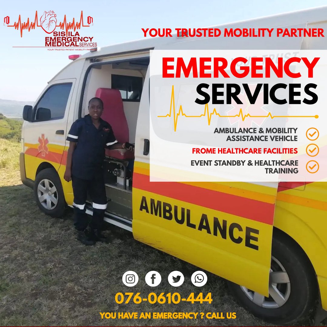sisilaems's tweet photo. We deliver world-class emergency care, dedicated to supporting communities with advanced equipment and a highly trained team.

Our services include:

Trauma &amp; Cardiac Life Support
Event Medical Support
Occupational &amp; Primary Health
Rescue #Yourtrustedmobilitypartner https://t.co/wflmOiFd9S