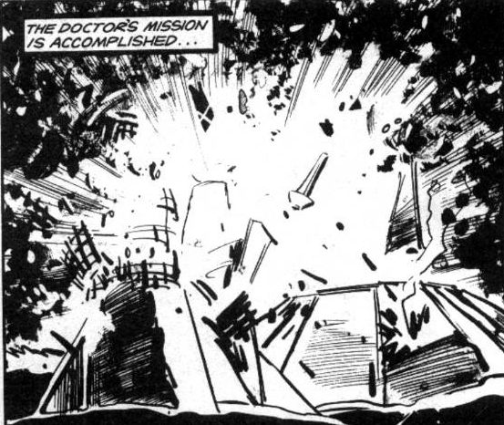 DWUDatabase's tweet photo. It is a fairly regular criticism that the comics wrap up quickly, but this one is enough to give whiplash #DoctorWho #Disintegrator https://t.co/GwQftySUCy