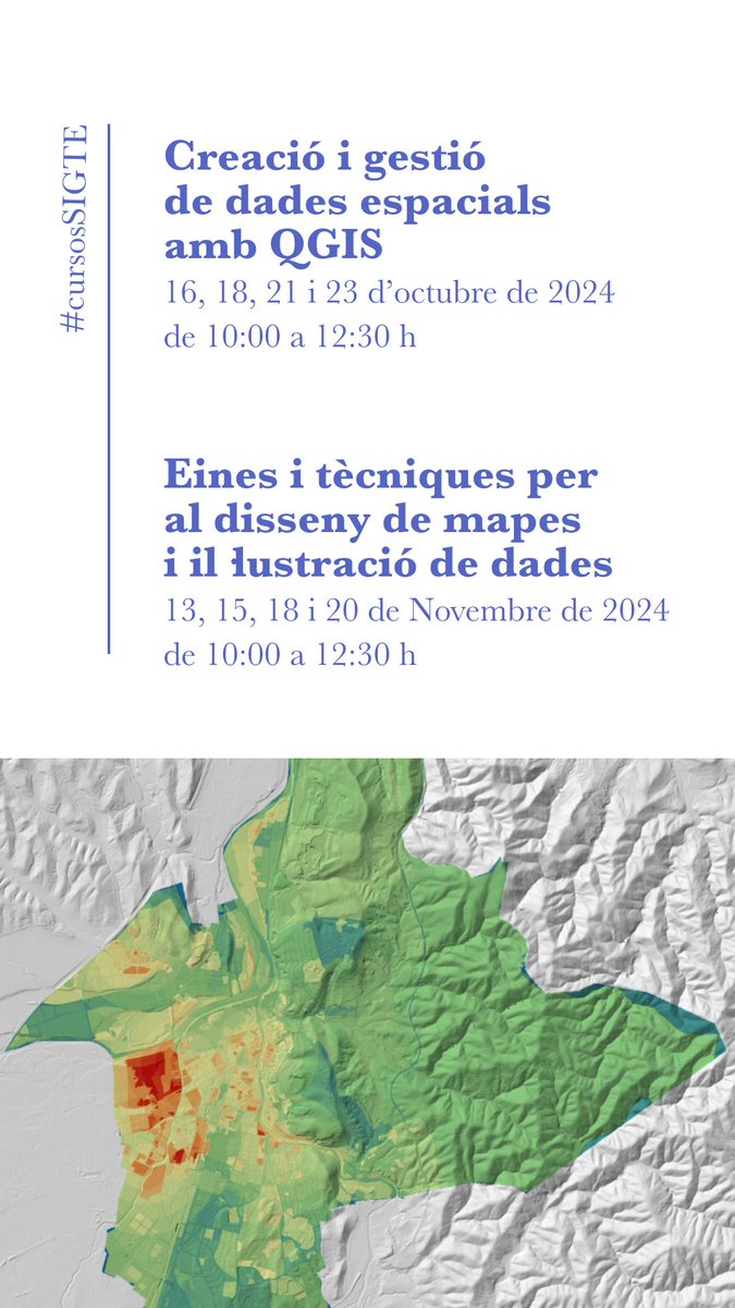 SIGTE - UdG (@sigte_udg) on Twitter photo Aquesta setmana comencem el curs "Eines i tècniques per al disseny de mapes i il·lustració de dades" per investigadors i investigadores de <a href="/udgdoctorat/">Escola de Doctorat de la UdG</a>
+info:
udg.edu/ca/ed/cursos-d… Aquesta setmana comencem el curs "Eines i tècniques per al disseny de mapes i il·lustració de dades" per investigadors i investigadores de <a href="/udgdoctorat/">Escola de Doctorat de la UdG</a>
+info:
udg.edu/ca/ed/cursos-d…