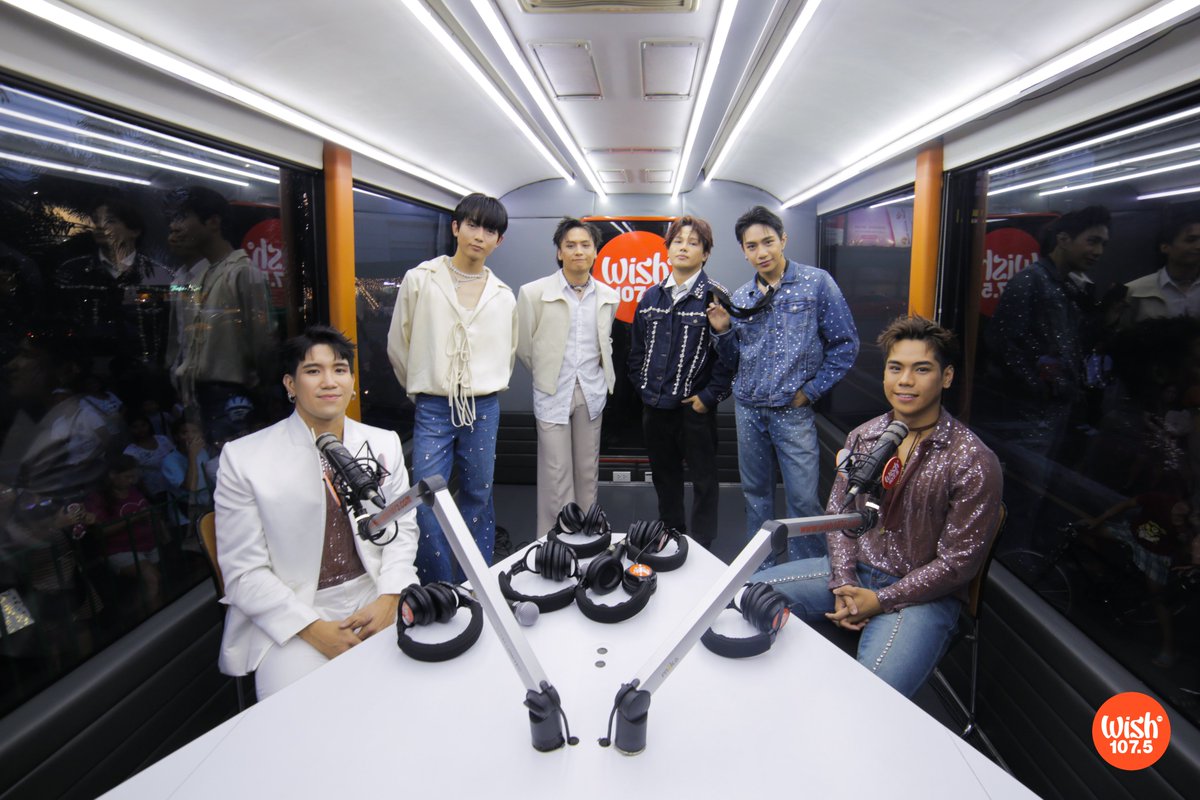 wish1075's tweet photo. P-pop boy group @1stoneOfficial started today's Roadshow with their Wish Bus rendition of their latest single, "Paalam Na." https://t.co/HBQXzZJuee