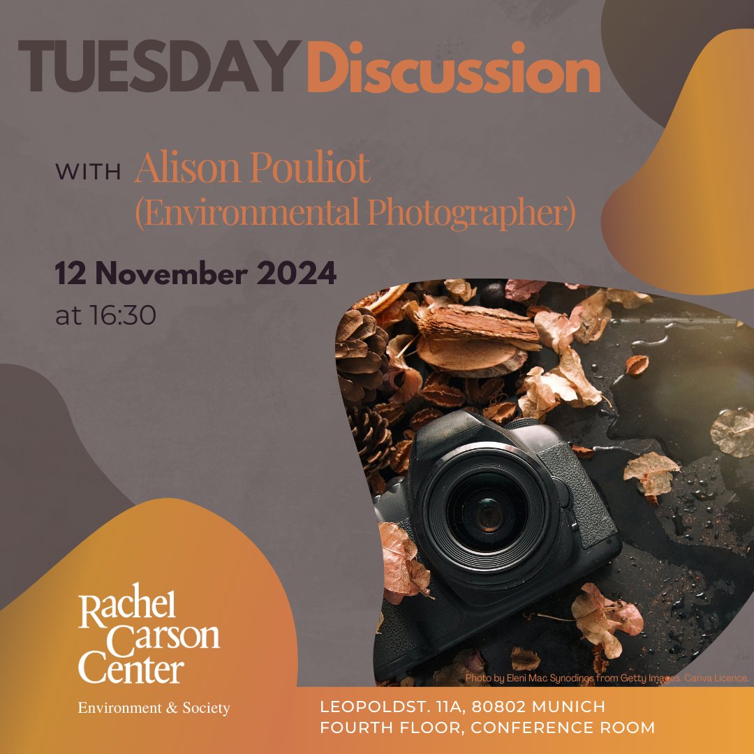CarsonCenter's tweet image. Tomorrow, Alison Pouliot will join us for the Tuesday Discussion and introduce her research with fungi in the context of land restoration. 
 
 Event page: carsoncenter.uni-muenchen.de/events_conf_se…
 
 #rccevents #rcc #tuesdaydiscussion #photography #envhum #environmental #visual #nature