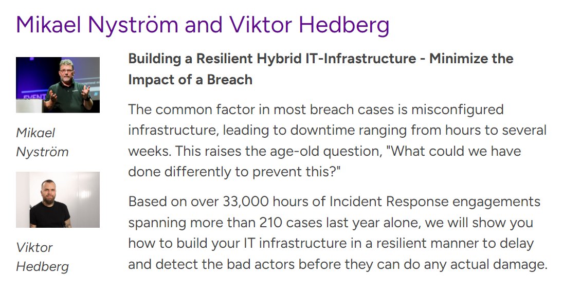 Wheels up tomorrow morning, prepping for mine and <a href="/mikael_nystrom/">Mikael Nystrom</a>'s Masterclass at <a href="/NICconf/">NIC 2025</a> on Wednesday, and our respective sessions on Thursday.

#Truesec #NICConf #PreventBreach #MinimizeImpact