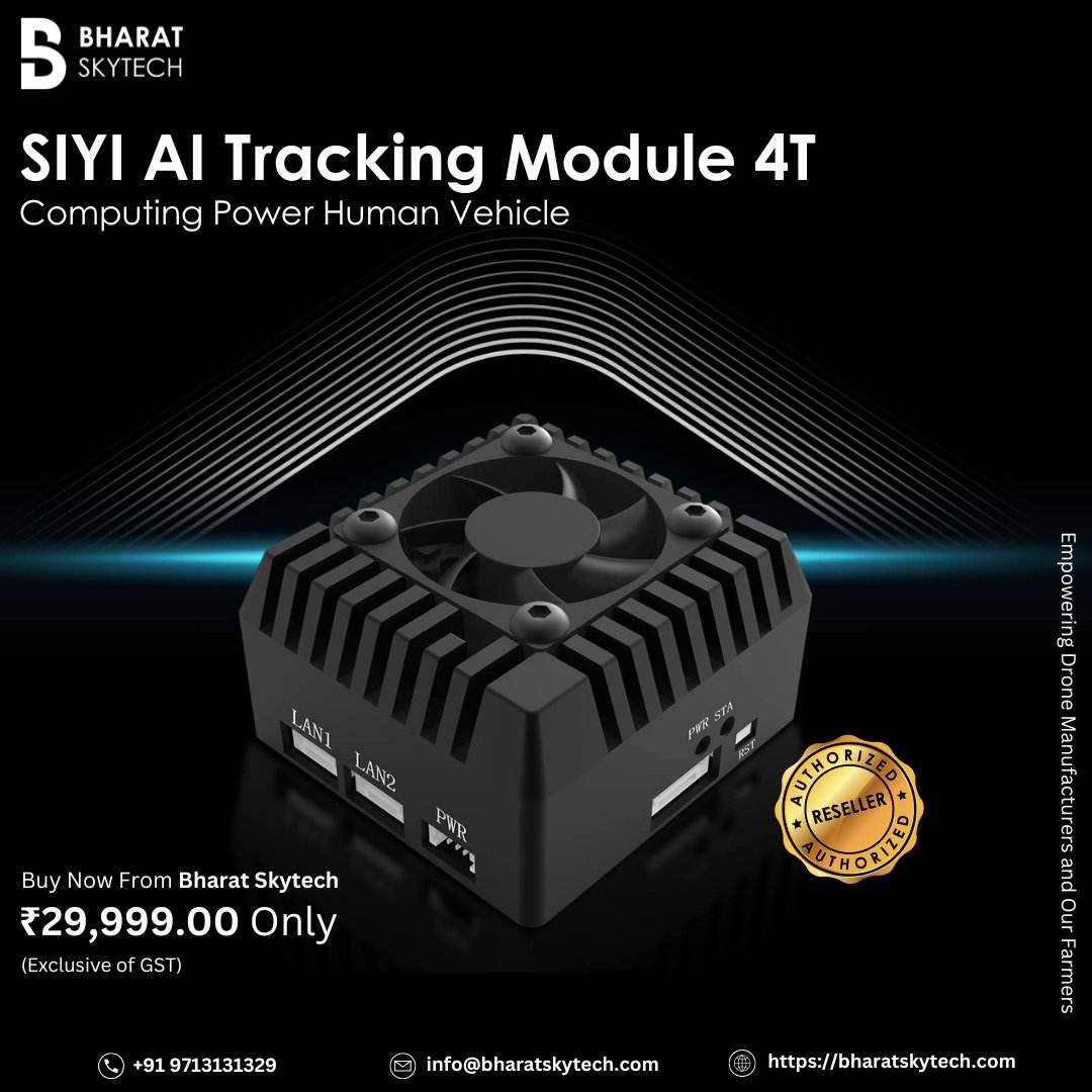 bharatskytech's tweet image. Power Up Your Drone with the SIYI AI Tracking Module 4T!
With 4T computing power and AI-driven tracking, the SIYI module precisely identifies and follows humans, vehicles, and boats in real-time. 

Order now on Bharat Skytech. 

#SIYITrackingModule #DroneAI #bharatskytech