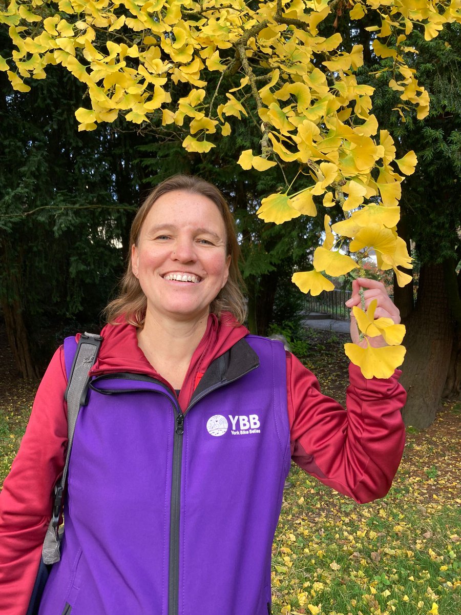 YorkBikeBelles's tweet photo. “I had a lovely time!”, Su said after our Nature Walk last week. Join us this week for our FREE activities on the green routes in the south of York, with new things to discover every week. We're loving the colourful leaves! #TakeTheGreenRoute #AutumnProgramme #Week7 #NatureNow https://t.co/aVPNh9lH6A