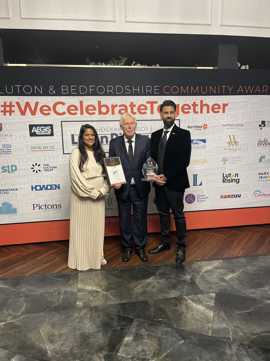 So deserved! 📷 LIF Chair Tom Scanlon - Lifetime Achievement Award Winner at The <a href="/CILuton/">Community Interest Luton</a> Awards
 To have Tom recognised at these awards is such a special moment and testament to all that he's given to support and guide our community. Congratulations Tom! 📷
#wecelebratetogether