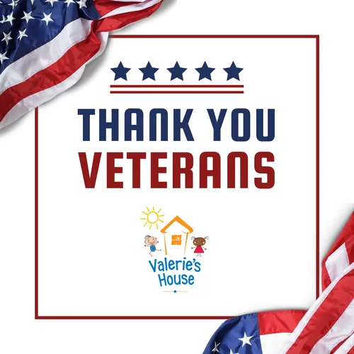 valerieshousefl's tweet photo. Today, we honor those who sacrificed for our country and the children of veterans who grow up with a parent away serving. We lift them up today for their selfless dedication. Thank you to all who serve! 💙🇺🇸 #VeteransDay #VeteransKids #ValeriesHouse https://t.co/N9lwRVqo9j