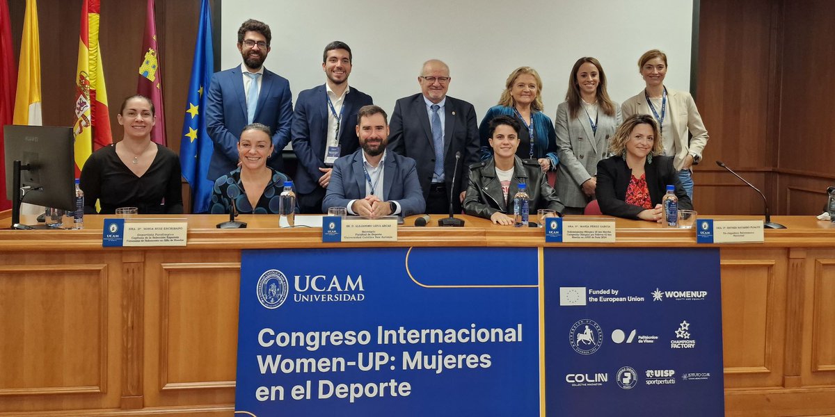 UCAM's tweet photo. 📢 La UCAM clausura el Congreso ‘Women-Up: Mujeres en el Deporte’, culminando 2 años de trabajo en @WomenUporg
🤝 Instituciones de 6 países colaboraron en este proyecto europeo

ℹ️  https://t.co/mEL2Dh1uFY https://t.co/XaQdM0Ni2P