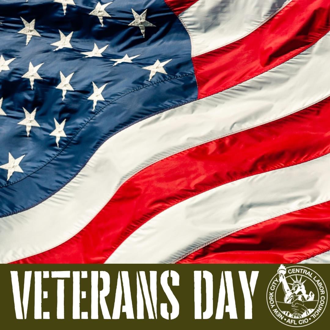 On Veterans Day, we honor those who served, recognizing their bravery and sacrifices both abroad and at home. Veterans have long been part of the labor movement, fighting for fair wages, better working conditions, and job protections. Thank you for your service. #1u