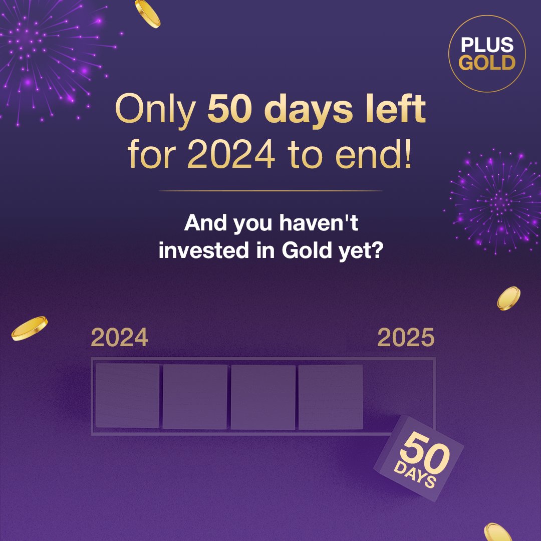 PlusGoldIN's tweet photo. Start your Gold investment journey before the year slips away and secure your wealth before prices rise further! ⏳💰

Download the Plus Gold app now. 
https://t.co/bkn5eto77b

#Gold #PlusGold #Savings #Investment #NewYear #Resolutions https://t.co/7kMo3gK1N4
