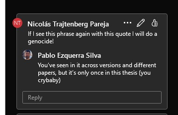 Pablo Ezquerra (@pezquerra) on Twitter photo When they ask me about my relationship with my PhD supervisor <a href="/nicotrajtenberg/">Nico Trajtenberg 🐝 @nicotrajtenberg.bsky.social</a> When they ask me about my relationship with my PhD supervisor <a href="/nicotrajtenberg/">Nico Trajtenberg 🐝 @nicotrajtenberg.bsky.social</a>