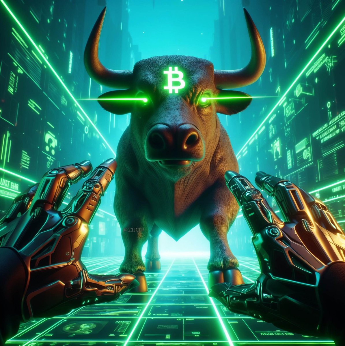 21JCLP's tweet image. The Bitcoin bull is breaking all barriers!