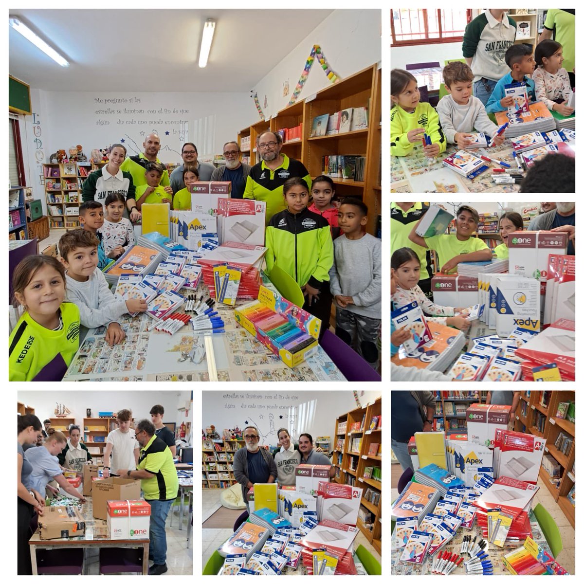 Agradecemos a la cofradía <a href="/HdadDulceNombre/">Dulce Nombre</a> de Málaga, colaborando un año más con la aportación de todo este material escolar para nuestro alumnado. El cual nos viene muy bien para poder ayudar a las familias necesitadas del centro.
🏫 CEIP Manuel Altolaguirre
☎️951 29 88 56