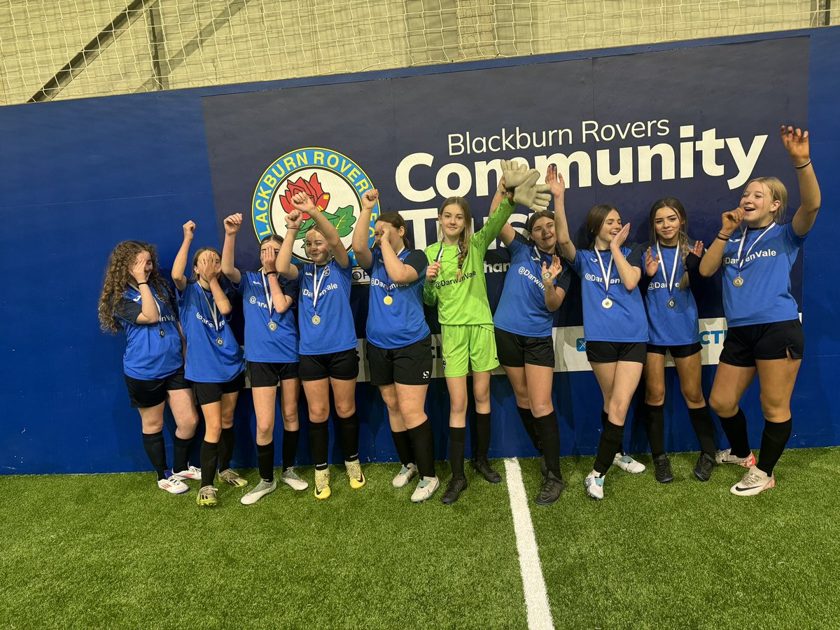 What a fantastic Monday morning! Our year 8 girls have absolutely smashed it in the football tournament. Winning our first game 1-0, second game 6-0 and our last game in the group stage by 4-0. Onto the final to beat our opponents 3-2. Onto represent Blackburn🏆⚽️💙#TeamVale