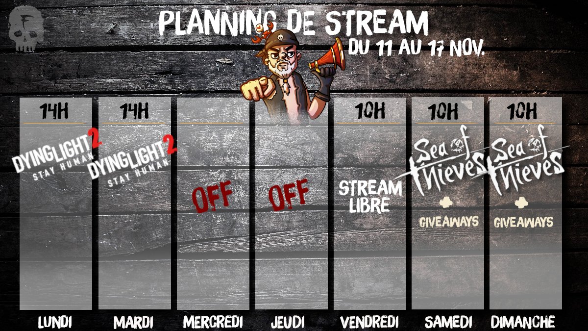Le P'tit planning de la semaine