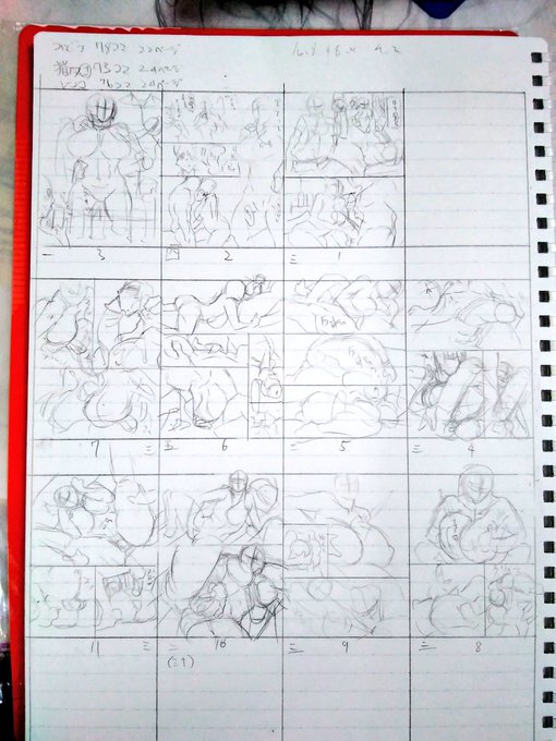 今日は結構進んだよー
セリフの文字お越しと、配置決め。
新作は出せないので画像は猫又の時のやつ。
ネームのさらに下書きって所です。 こん風にしてますって事。 