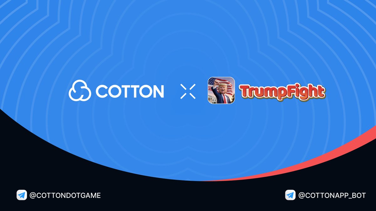 cottondotgame's tweet photo. 🚀 We're thrilled to announce our partnership with @trump_fight_bot! 🎯 Dive into the ultimate vote-to-earn experience where you can support your favorite causes, earn rewards, and climb the TRUMP levels for bigger profits! 💰

🔑 With $TON & $FIGHT rewards, cashback from friend upgrades, and an addictive game design, TRUMPFIGHT makes every tap count.

Join the movement and start earning! 🗳

👉 Check it out here: @trumpfight_app_bot