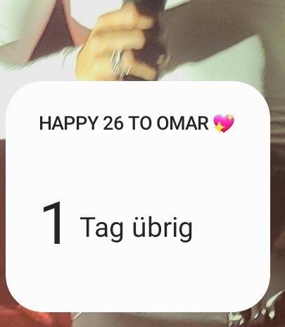 alwaysomarsyear's tweet photo. 1 DAY LEFT!!! #omarday https://t.co/e1u9cm2SWh
