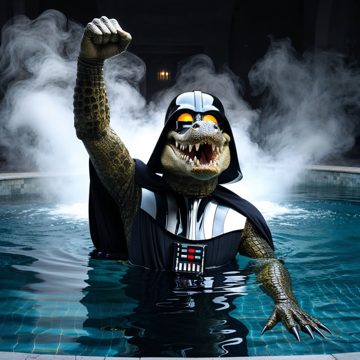 DarthGatorSol's tweet photo. When the force of the swamp awakens, you know it's #DarthGator time. Join the dark side... of the riverbank https://t.co/x28ERH3pg6