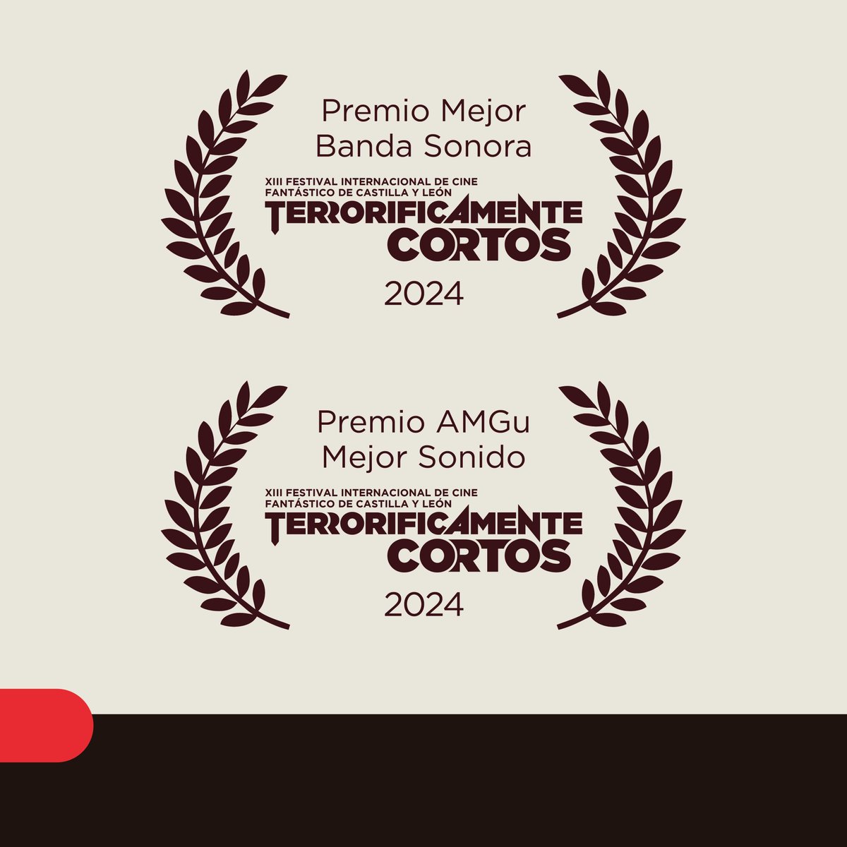 🏆 Palmarés del XIII Terroríficamente Cortos: 'Triangle'.

◾ Premio al Mejor Diseño de Producción.
◾ Premio a la Mejor Banda Sonora.
◾ Premio a los Mejores Efectos Especiales.
◾ Premio AMGu al Mejor Sonido.

#produccion #bandasonora #efectosespeciales #mejorsonido #premios
