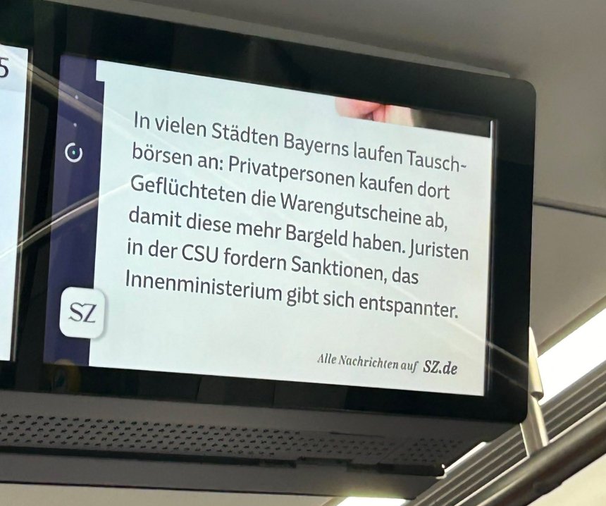 lisapoettinger's tweet image. Die CSU bewirbt mit ihrer Wut über die Sabotage der rassistischen #Bezahlkarte weiterhin die Tauschaktion von #OffenMünchen. Hier könnt ihr Supermarkt-Gutscheine gegen euer Bargeld tauschen, um so Geflüchteten Cash zugänglich zu machen: offen-muenchen.de/gutschein-stel…