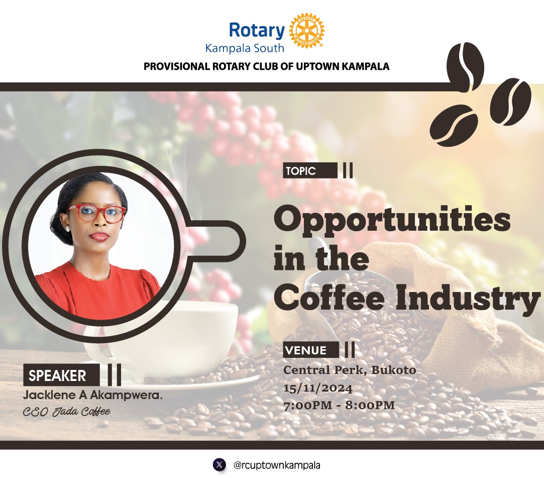 💫RC Uptown Kampala✌ (@rcuptownkampala) on Twitter photo We r honored to host <a href="/JackieAkampwera/">Madam CEO 🇺🇬</a>, as she shares insights on the opportunities within Uganda’s coffee industry. Her expertise will shed light on sustainable practices, value addition, & market growth, showcasing how this sector can drive economic & community dev't. Join us 🙏 We r honored to host <a href="/JackieAkampwera/">Madam CEO 🇺🇬</a>, as she shares insights on the opportunities within Uganda’s coffee industry. Her expertise will shed light on sustainable practices, value addition, & market growth, showcasing how this sector can drive economic & community dev't. Join us 🙏