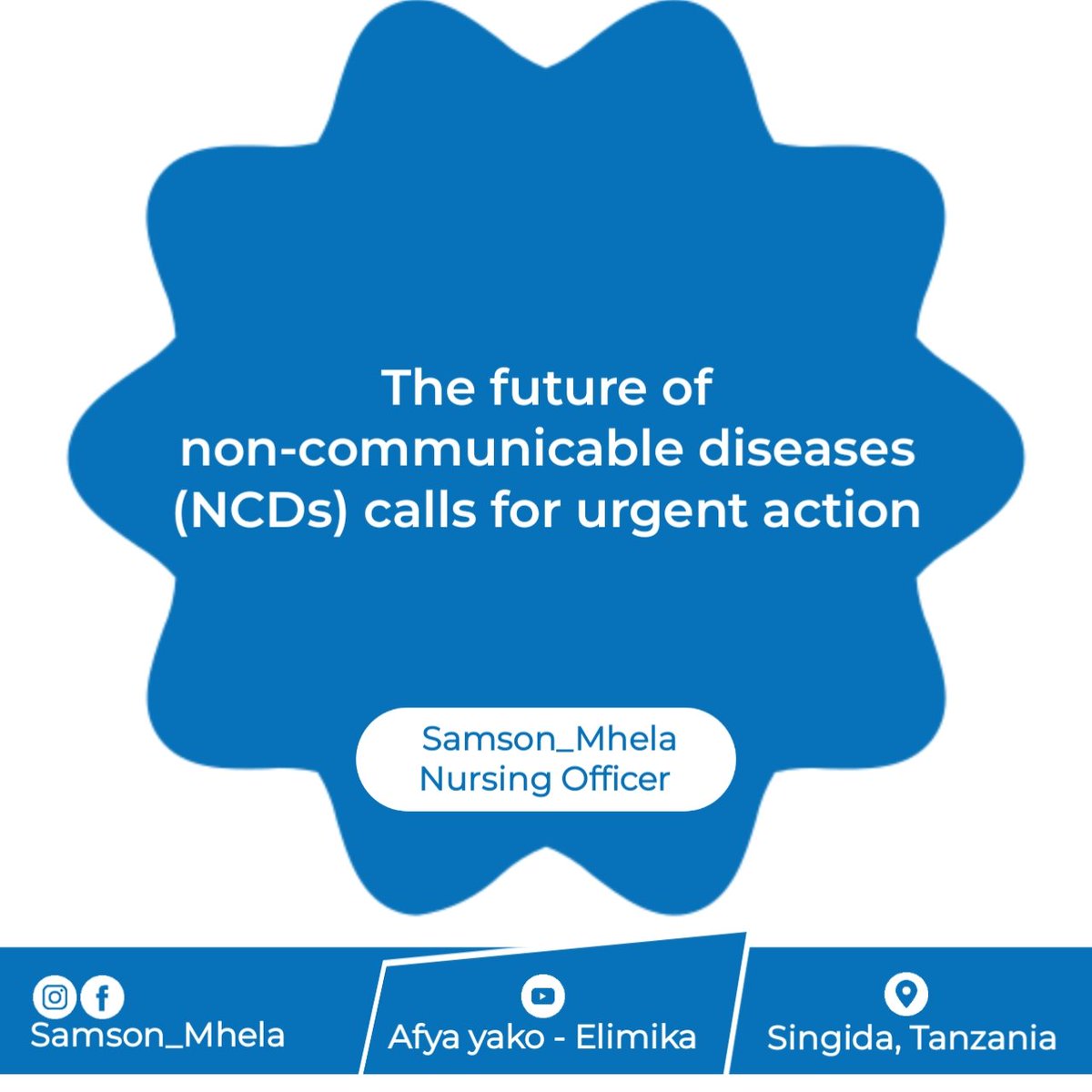 The future of non-communicable diseases calls for urgent action. With rising cases driven by lifestyle changes, we need to prioritize prevention, improve access to care, and address health inequities. Let’s empower communities &amp; innovate for healthier tomorrow.
<a href="/elimuyaafya/">Elimu ya Afya kwa Umma</a>