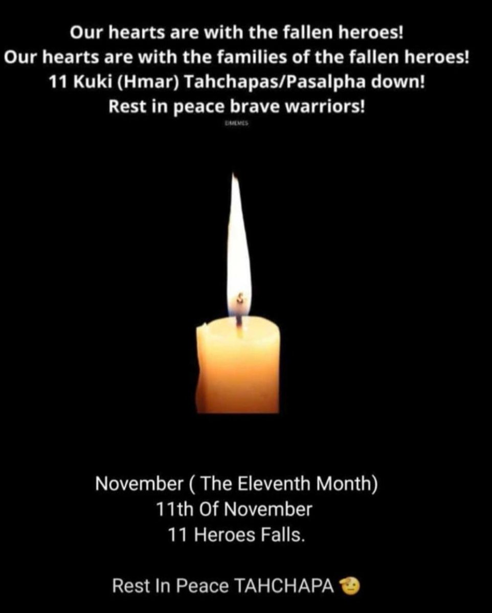 #Manipur:Central forces compromised.
Safety and security is no longer within our rights and freedom.
But the laws of nature aren't partial.
The laws of nature always deliver.
Rest in peace #Tahchapas for the day of reckoning is almost here! 
#KukiZo
#ManipurViolence