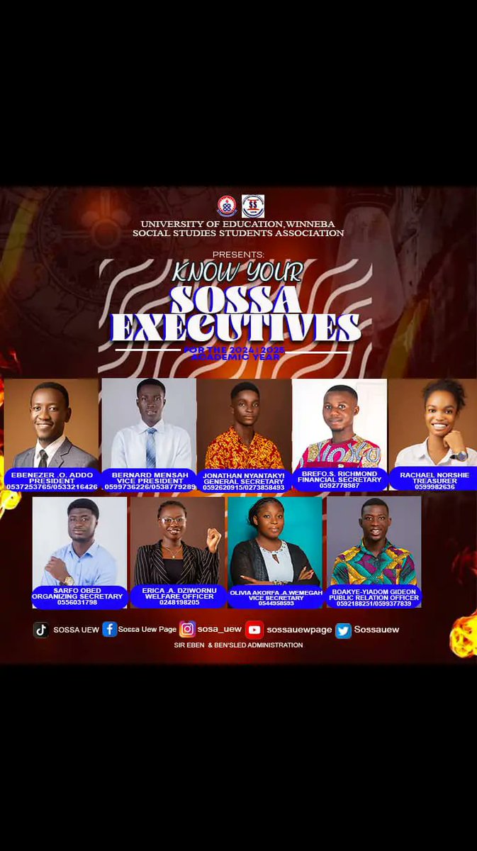 Mr_Brefo_'s tweet image. "Introducing Our Executive Leadership Team" who will be driving Innovation Forward for the 2024/2025 Academic year.