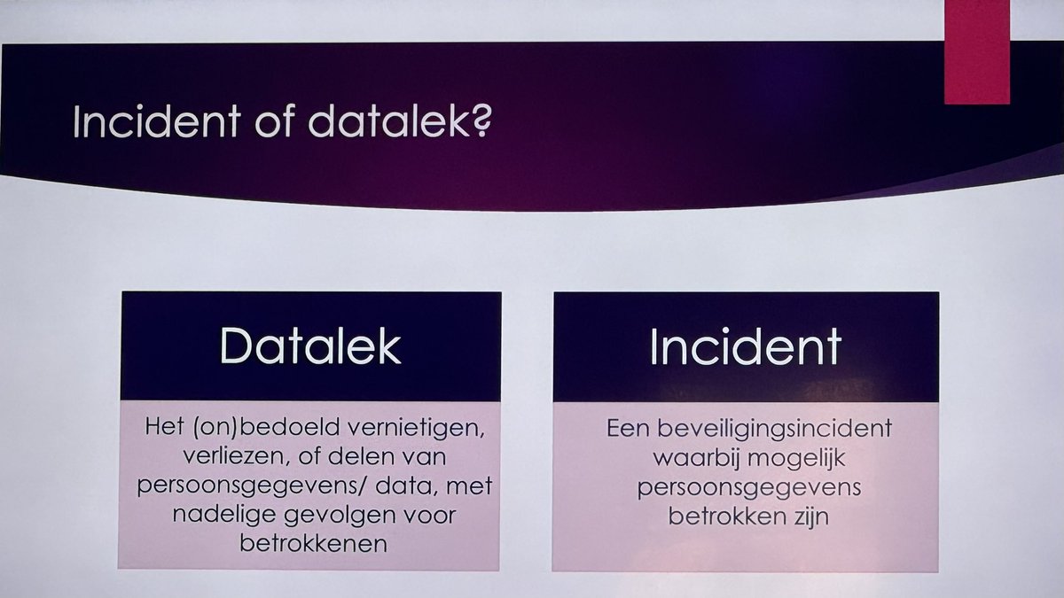 #datalek of #incident, wel of niet melden en waar dan? Het leverde leuke gesprekken en casuïstiek op in de bewustwordingssessie #privacy voor de medewerkers van <a href="/Rozendaal_GLD/">Gemeente Rozendaal</a>. #awareness