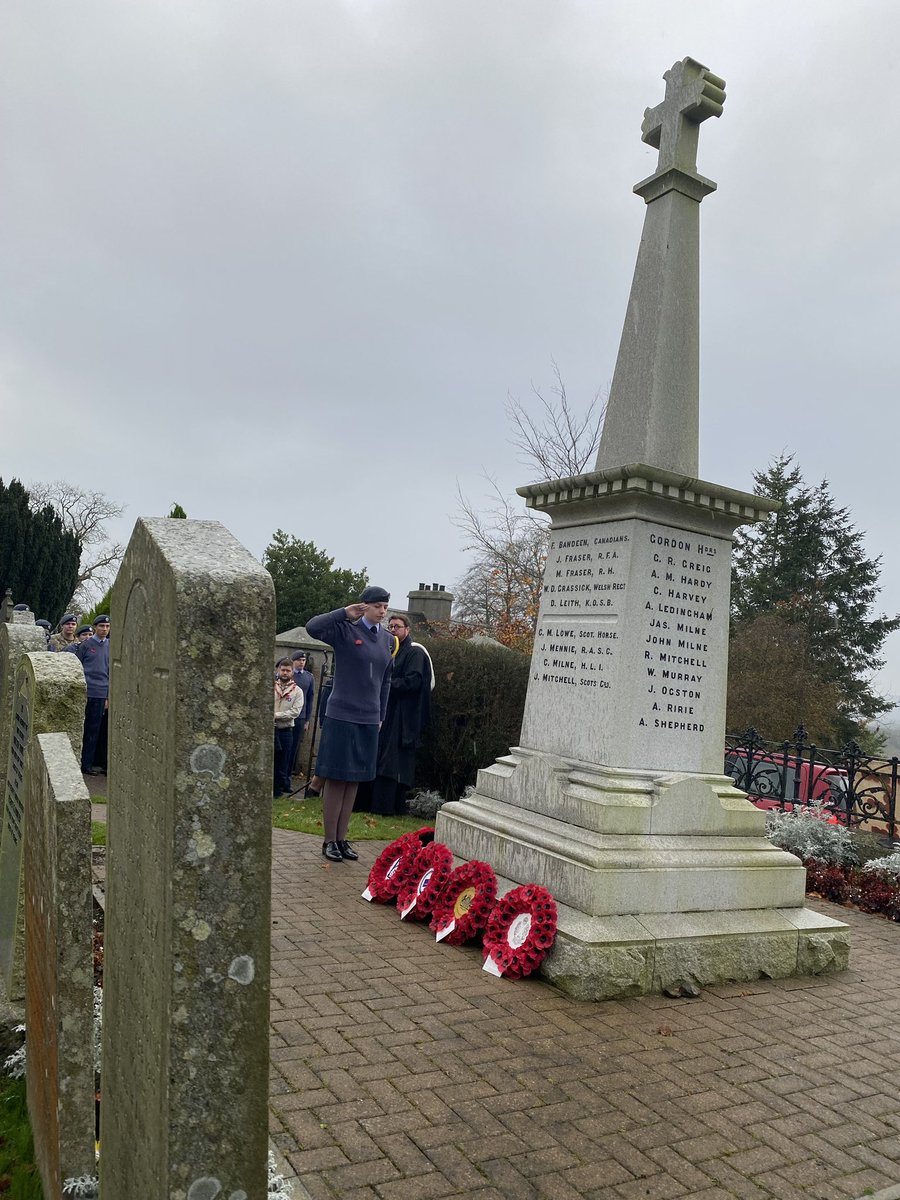 Yesterday, the Cadets and Staff attended the service of Remembrance at Skene Parish Church. Following the service, Cadet Flight Sergeant Norris laid the wreath at the memorial within the grounds of the church. 
<a href="/NscotWingRAFAC/">North Scotland Wing RAFAC</a> 
<a href="/SNIRAFAC/">Scotland & NI RAF Air Cadets</a> 
<a href="/aircadets/">RAF Air Cadets</a> 
<a href="/ComdtAC/">Commandant RAF Air Cadets</a>