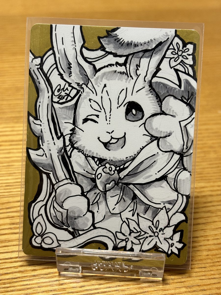 dejimacom's tweet photo. 先日イベントでご依頼させて頂いた、オサフネオウジ先生(@jing56)の描かれた《腕利きの射手、フィニアス》のアーティストプルーフを、本日受け取ってきました!🌟✌('ω'✌ )三🐰('ω')🐰三( ✌'ω')✌🏹
最高に可愛いフィニアスくんのスケッチ、ありがとうございます!!!
#MagicMeetup2024
#東京MTG https://t.co/d6xEbI4vaT