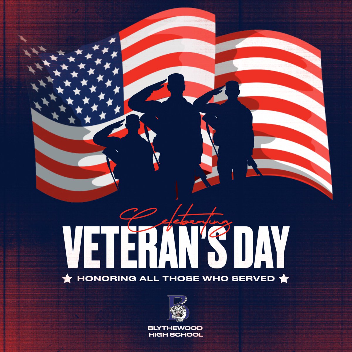 BHSBengalFB's tweet photo. 🇺🇲Honoring all those who have served—your bravery, sacrifice, and dedication to our country will never be forgotten. Thank you to our veterans for your service. #VeteransDay #ThankYouVeterans
#StripesEarned #BeGreat https://t.co/CvzIyuk2gs