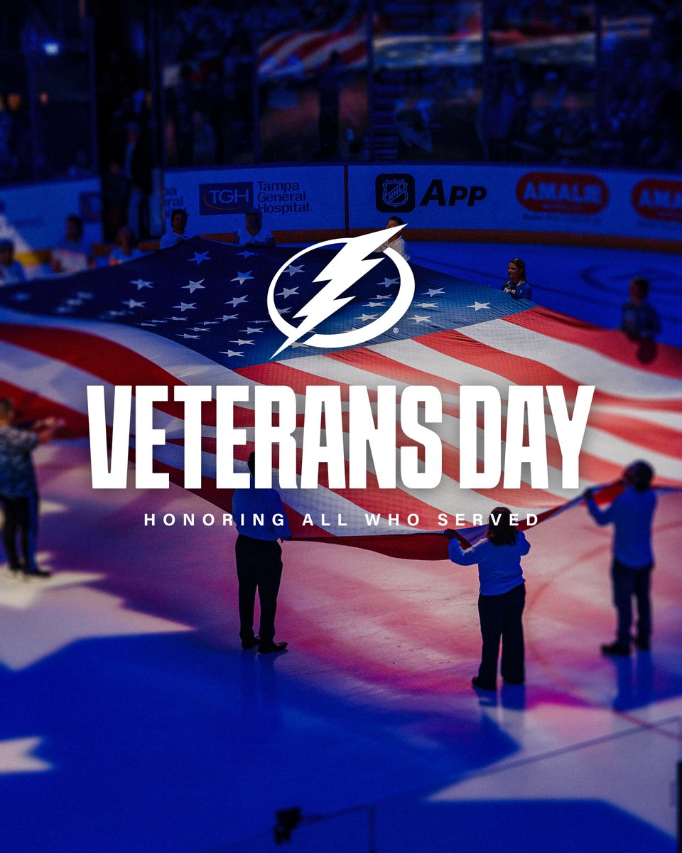 TBLightning's tweet photo. Thank you, Veterans 💙 https://t.co/0JPCsepNmn