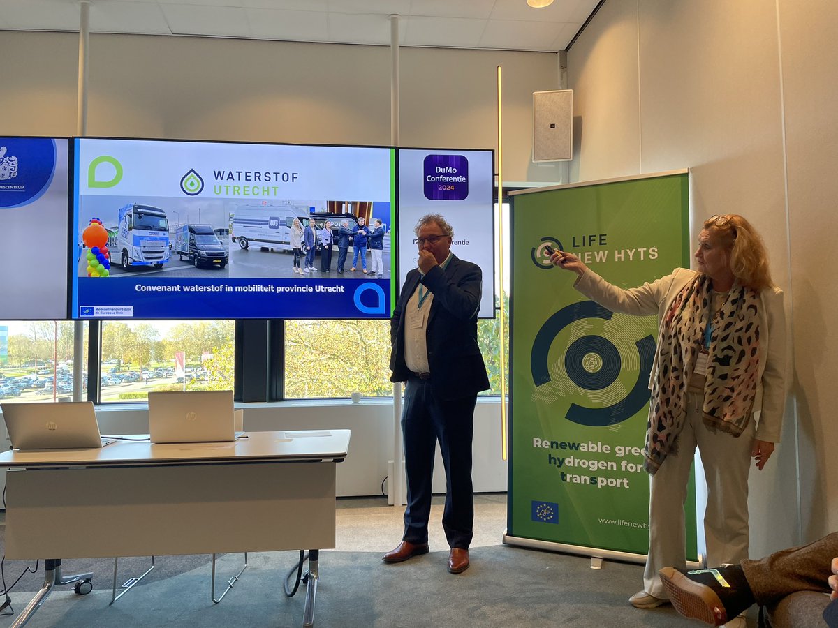 Waterstof Utrecht (@waterstofu) on Twitter photo Op het congres Duurzame Mobiliteit #DuMo2024 interessante presentaties van o.a. Hygro over TCO: trucks op waterstof goedkoper dan batterij-elektrisch,
en van <a href="/KWR_Water/">KWR Water Research Institute</a> en <a href="/ProvUtrecht/">Provincie Utrecht</a> over <a href="/LIFENEWHYTS/">LIFE NEW HYTS</a> en het Convenant waterstof in mobiliteit provincie Utrecht #WaterstofUtrecht Op het congres Duurzame Mobiliteit #DuMo2024 interessante presentaties van o.a. Hygro over TCO: trucks op waterstof goedkoper dan batterij-elektrisch,
en van <a href="/KWR_Water/">KWR Water Research Institute</a> en <a href="/ProvUtrecht/">Provincie Utrecht</a> over <a href="/LIFENEWHYTS/">LIFE NEW HYTS</a> en het Convenant waterstof in mobiliteit provincie Utrecht #WaterstofUtrecht