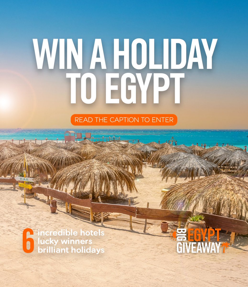 It's week 2 of our #BigEgyptGiveaway!

We’ve got six brilliant package holidays to Hurghada, Egypt up for grabs 🏝

To enter
🔸 Follow us <a href="/easyJetholidays/">easyJet holidays</a>
🔸 Like this post
🔸 Comment why you would like to visit Egypt #easyJetholidays

Check out the hotels below ⬇️ T&amp;Cs apply