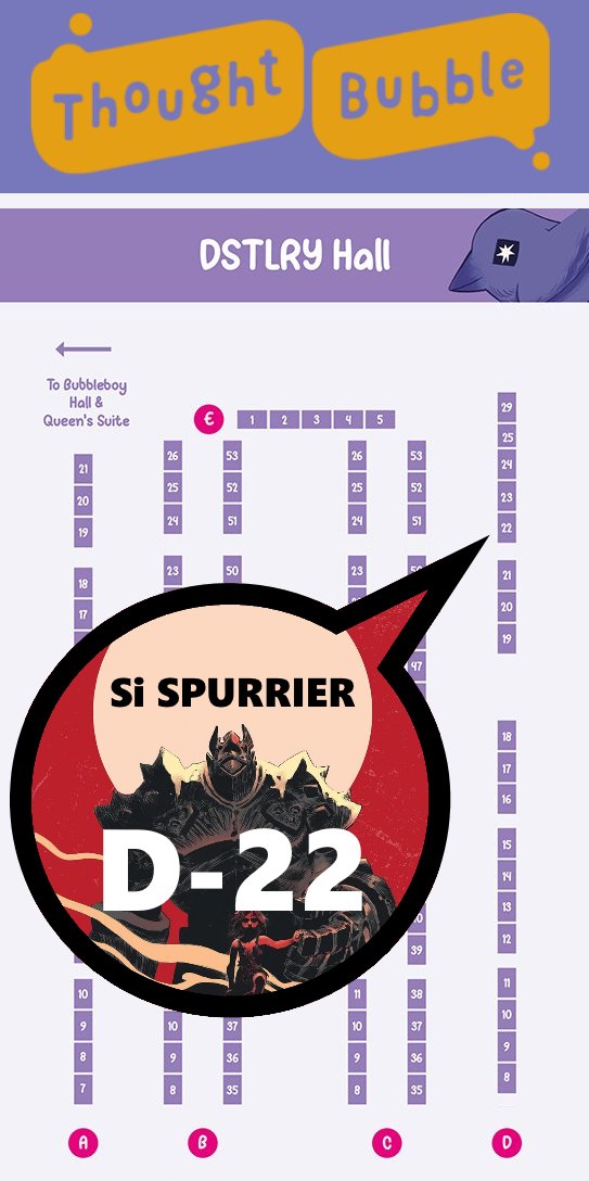 sispurrier's tweet image. Lovely @ThoughtBubbleUK goers: after a couple years away from the world&apos;s best comicky show, I&apos;m delighted to be heading back. 

Find me -- and my beautiful heaps of rare goodies and signable stuff -- at:

DSTLRY HALL -- ROW D -- TABLE 22.

See you there.x

#thoughtbubble