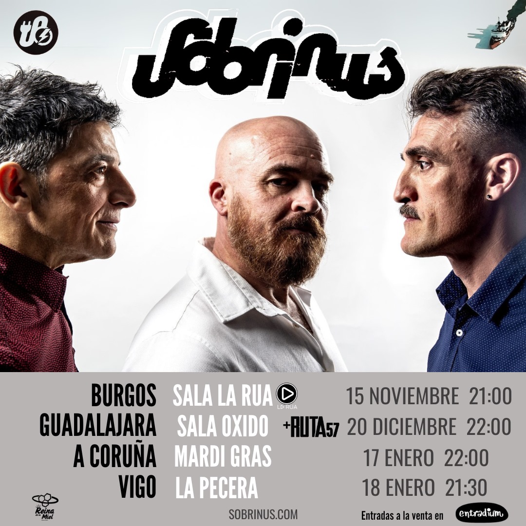 Sobrinus (@sobrinus20) on Twitter photo 📅Pues estas son las fechas más próximas.
Este mismo viernes #Burgos, en <a href="/laruaburgos/">La Rua Burgos</a>
📍20/12 #Guadalajara en <a href="/SalaOxido/">Sala Oxido</a>
📍17/01 #ACoruña <a href="/SalaMardiGras/">Sala MardiGrasCoruña</a>
18/01 #Vigo en #LaPecera
🎟️Las entradas ya disponibles aquí ⬇️
entradium.com/es/organizers/…
#renacetour #Sobrinus30 📅Pues estas son las fechas más próximas.
Este mismo viernes #Burgos, en <a href="/laruaburgos/">La Rua Burgos</a>
📍20/12 #Guadalajara en <a href="/SalaOxido/">Sala Oxido</a>
📍17/01 #ACoruña <a href="/SalaMardiGras/">Sala MardiGrasCoruña</a>
18/01 #Vigo en #LaPecera
🎟️Las entradas ya disponibles aquí ⬇️
entradium.com/es/organizers/…
#renacetour #Sobrinus30