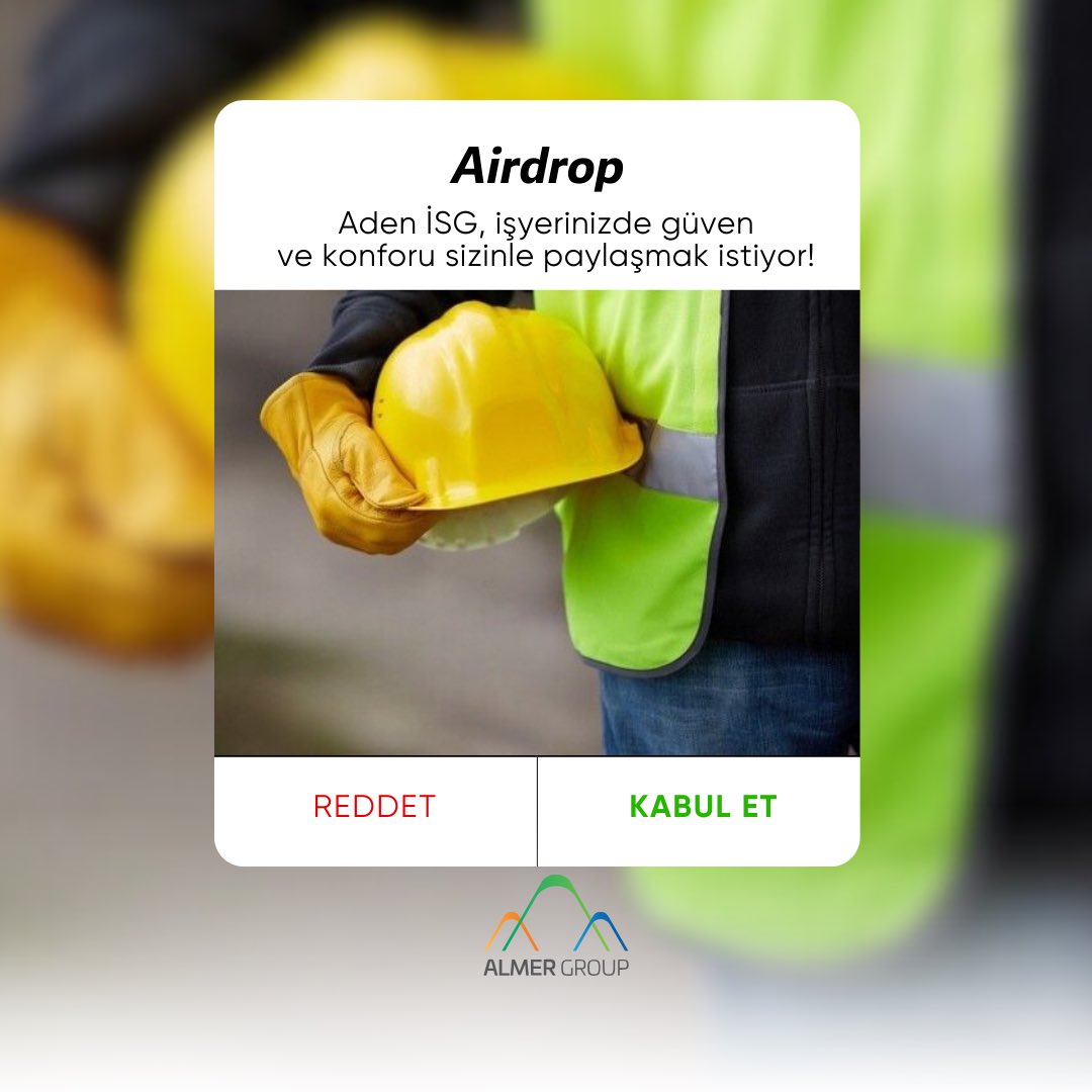 ALMERGroup's tweet photo. Aden İş Güvenliği olarak işyerinizdeki güvenliği ve konforu sağlamak için buradayız! 🙏🏻

We, Aden Occupational Safety, are here to ensure safety and comfort in your workplace! 🙏🏻 https://t.co/rdFVCnt6s7