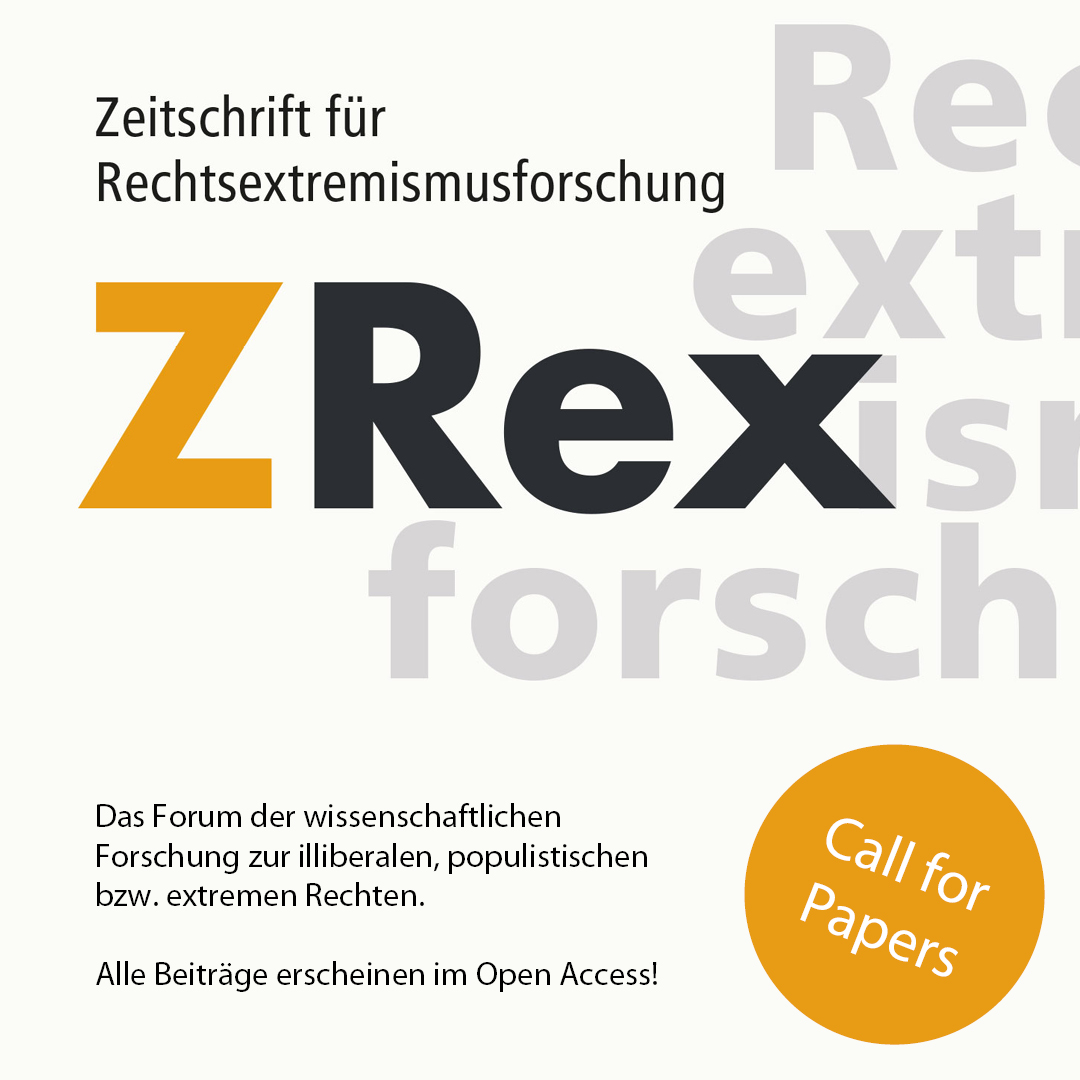 IDZ_Jena's tweet photo. 📢 Für Heft 10 der interdisziplinär ausgerichteten Zeitschrift für Rechtsextremismusforschung, Erscheinungsdatum Oktober 2025, suchen wir bis zum 31.1.25 themenbezogene Beiträge jeder Disziplin sowie anwendungsbezogene Beiträge. 
CfP ➡️ https://t.co/hbEtrAwFw1
@fgz_risc @Wi__REX https://t.co/1WxXZEGC2j